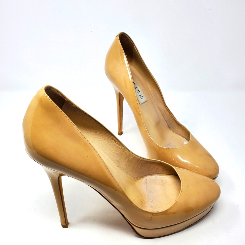 Jimmy Choo Nude Patent Pumps
